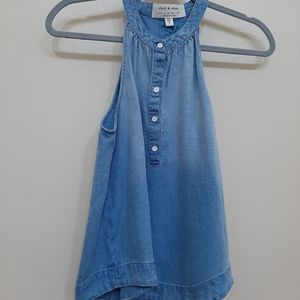 Cloth & Stone  blue Anthropologie Denim Sleeveless Top Sz Small